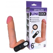 Фаллическая насадка Харнесс UNICOCK 6  с вибрацией - 18 см. - LOVETOY (А-Полимер) - купить с доставкой в Смоленске