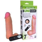 Фаллическая насадка Харнесс UNICOCK 7  с вибрацией - 19 см. - LOVETOY (А-Полимер) - купить с доставкой в Смоленске