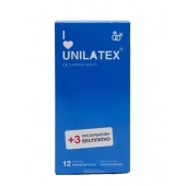 Классические презервативы Unilatex Natural Plain - 12 шт. + 3 шт. в подарок - Unilatex - купить с доставкой в Смоленске