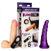 Вибрострапон с двумя насадками UniStrap - 18 и 18 см. - LOVETOY (А-Полимер) - купить с доставкой в Смоленске