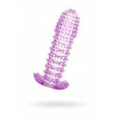 Гелевая фиолетовая насадка с шипами - 12 см. - Toyfa Basic - в Смоленске купить с доставкой