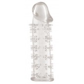 Гелевая прозрачная насадка с шипами - 12 см. - Toyfa Basic - в Смоленске купить с доставкой