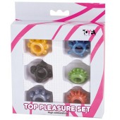 Набор из 6 разноцветных эрекционных колец - Toyfa Basic - в Смоленске купить с доставкой