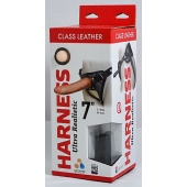 Насадка-фаллоимитатор на кожаных трусиках Harness Ultra Realistic 7  - 18 см. - LOVETOY (А-Полимер) - купить с доставкой в Смоленске