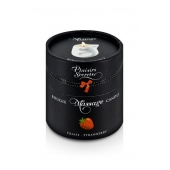 Массажная свеча с ароматом клубники Bougie de Massage Gourmande Fraise - 80 мл. - Plaisir Secret - купить с доставкой в Смоленске