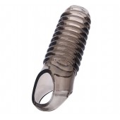 Дымчатая насадка с рёбрышками и подхватом мошонки ToyFa XLover - 12,5 см. - ToyFa - в Смоленске купить с доставкой