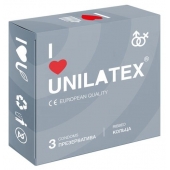 Презервативы с рёбрами Unilatex Ribbed - 3 шт. - Unilatex - купить с доставкой в Смоленске