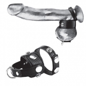 Утяжка для мошонки и пениса Cock Ring With 1  Ball Stretcher And Optional Weight Ring - BlueLine - купить с доставкой в Смоленске