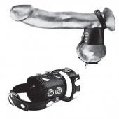 Утяжка на пенис и мошонку Cock Ring With 1.5  Ball Stretcher And Optional Weight Ring - BlueLine - купить с доставкой в Смоленске