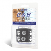 Ремень на член и мошонку 1.5  Cock Ring With Ball Strap - BlueLine - купить с доставкой в Смоленске