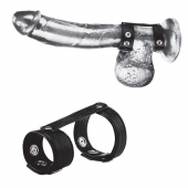 Утяжка на пенис с клёпками Duo Snap Cock And Ball Ring - BlueLine - купить с доставкой в Смоленске
