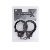 Чёрные наручники из листового металла BONDX METAL CUFFS BLACK - Dream Toys - купить с доставкой в Смоленске