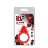 Красное эрекционное кольцо LIT-UP SILICONE STIMU RING 1 RED - Dream Toys - в Смоленске купить с доставкой