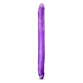 Фиолетовый двусторонний фаллоимитатор B Yours 16  Double Dildo - 40,6 см. - Blush Novelties