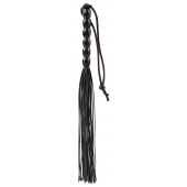Чёрная мини-плеть из резины Rubber Mini Whip - 22 см. - Blush Novelties - купить с доставкой в Смоленске
