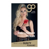 Пластиковая метелочка с красными пёрышками Small Feather Tickler - 32 см. - Blush Novelties - купить с доставкой в Смоленске