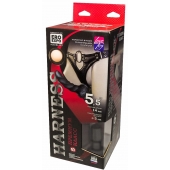 Пояс харнесс премиум класса WOMAN SIMPLEX(S) с 3 черными насадками - LOVETOY (А-Полимер) - купить с доставкой в Смоленске