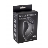 Чёрное эрекционное кольцо с анальной пробкой Button Anal Plug - Lola Games - в Смоленске купить с доставкой
