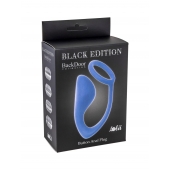 Синее эрекционное кольцо с анальной пробкой Button Anal Plug - Lola Games - в Смоленске купить с доставкой