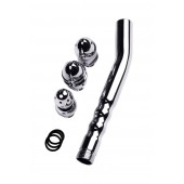 Металлический анальный душ с тремя насадками - ToyFa - купить с доставкой в Смоленске