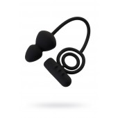 Чёрное эрекционное кольцо с вибростимулятором и анальным хвостом - Erotist Adult Toys - в Смоленске купить с доставкой