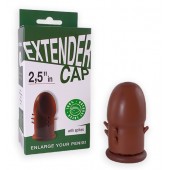 Коричневый латексный удлинитель пениса 2.5 in с шипиками - Sitabella - в Смоленске купить с доставкой