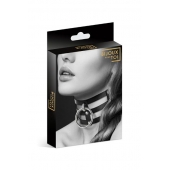 Чёрный тройной чокер с большим кольцом - Bijoux Pour Toi - купить с доставкой в Смоленске