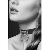 Узенький ошейник из полиуретана с кольцом - Bijoux Pour Toi - купить с доставкой в Смоленске