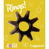 Чёрное эрекционное кольцо Rings Cogweel - Lola Games - в Смоленске купить с доставкой