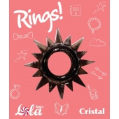 Чёрное эрекционное кольцо Rings Cristal - Lola Games - в Смоленске купить с доставкой