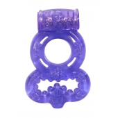 Фиолетовое эрекционное кольцо Rings Treadle с подхватом - Lola Games - в Смоленске купить с доставкой