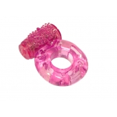 Розовое эрекционное кольцо с вибрацией Rings Axle-pin - Lola Games - в Смоленске купить с доставкой