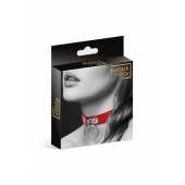 Красный узенький чокер с кольцом - Bijoux Pour Toi - купить с доставкой в Смоленске