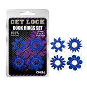 Набор из 4 синих колец Get Lock - Chisa - в Смоленске купить с доставкой