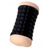 Двухсторонний мастурбатор JOS JANICE в черном цилиндре - JOS - в Смоленске купить с доставкой