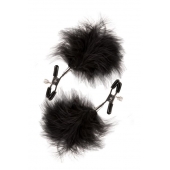 Зажимы для сосков с пухом FEATHERED NIPPLE CLAMPS - Blush Novelties - купить с доставкой в Смоленске