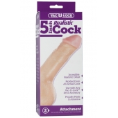 Насадка-реалистик для трусиков Vac-U-Lock 5  Realistic - 12,7 см. - Doc Johnson - купить с доставкой в Смоленске