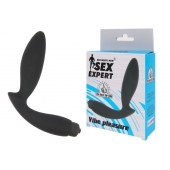 Чёрный вибростимулятор простаты Sex Expert Vibe Pleasure - Sex Expert - в Смоленске купить с доставкой
