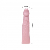 Телесная насадка с вибрацией Sex Expert - 18 см. - Sex Expert - в Смоленске купить с доставкой