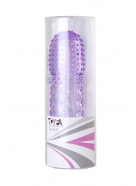 Насадка гелевая фиолетовая с точками, шипами и наплывами - 13,5 см. - Toyfa Basic - в Смоленске купить с доставкой