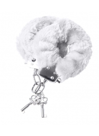 Наручники с белой меховой опушкой - ToyFa - купить с доставкой в Смоленске