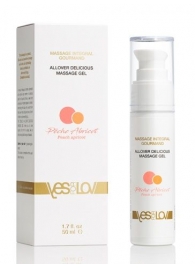 Универсальный массажный гель-смазка Allover Delicious Massage Gel с ароматом персика и аброкоса - 50 мл. - YESforLOV - купить с доставкой в Смоленске
