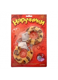 Металлические наручники с леопардовой плюшевой отделкой - Сима-Ленд - купить с доставкой в Смоленске