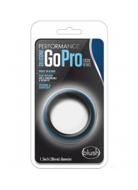 Черно-синее эрекционное кольцо Silicone Go Pro Cock Ring - Blush Novelties - в Смоленске купить с доставкой