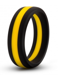 Черно-желтое силиконовое эрекционное кольцо Silicone Go Pro Cock Ring - Blush Novelties - в Смоленске купить с доставкой