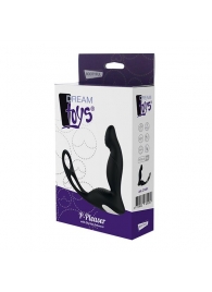 Черный вибромассажер простаты P-PLEASER W ERECTION ENHANCE - Dream Toys - в Смоленске купить с доставкой