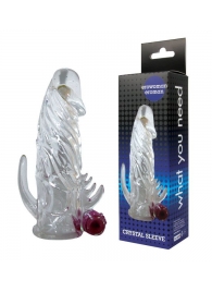 Закрытая прозрачная вибронасадка на пенис Crystal Sleeve Vibe - Erowoman-Eroman - в Смоленске купить с доставкой