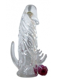 Закрытая прозрачная вибронасадка на пенис Crystal Sleeve Vibe - Erowoman-Eroman - в Смоленске купить с доставкой