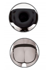 Черный полый страпон унисекс Hollow Strap-On - 14,5 см. - Pipedream - купить с доставкой в Смоленске