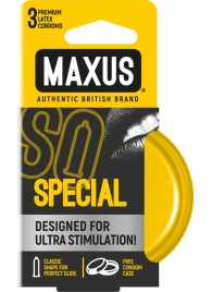 Презервативы с точками и рёбрами в железном кейсе MAXUS Special - 3 шт. - Maxus - купить с доставкой в Смоленске